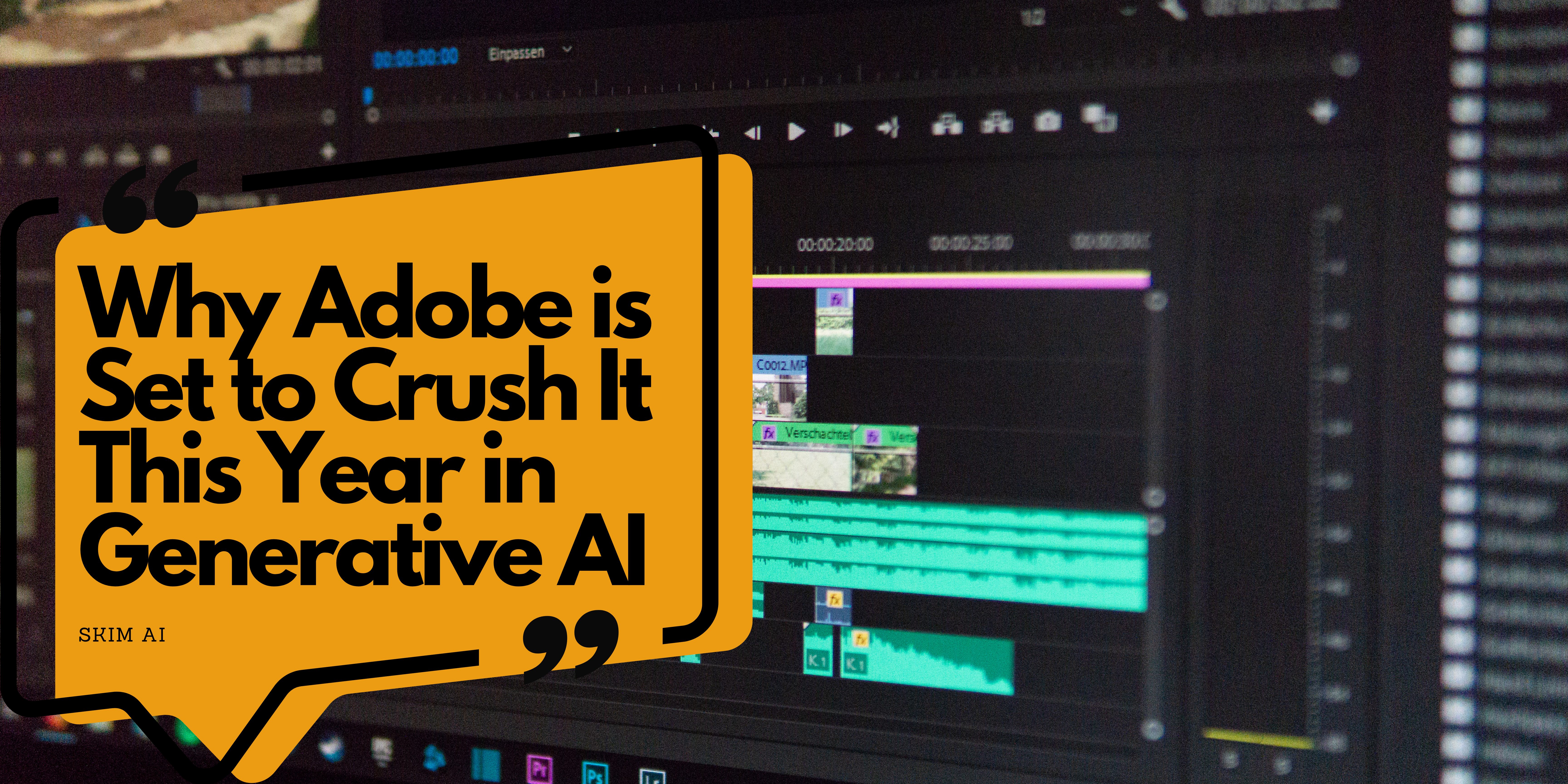 Warum Adobe dieses Jahr den Durchbruch schaffen wird: Generative KI, urheberrechtssichere Modelle, riesige Nutzerbasis